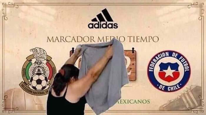 Memes de la goliza de Chile a México